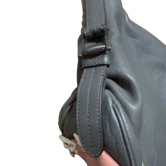 Vince Camuto Genuine Leather Grey Hobo Bag - Picture 8 of 14